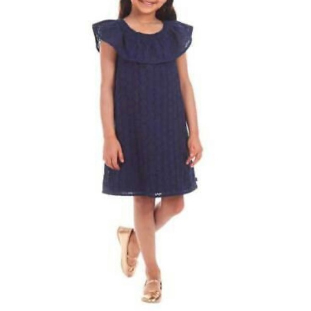 Nautica Navy Blue Eyelet Dress